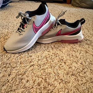 Nike Kids Gray and Pink Sneakers